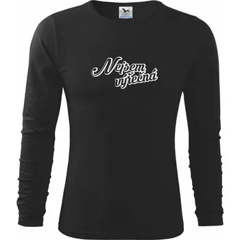Chlapecké tričko Nejsem výřečná - Triko dětské Long Sleeve - 122 cm/6 let ( Černá )