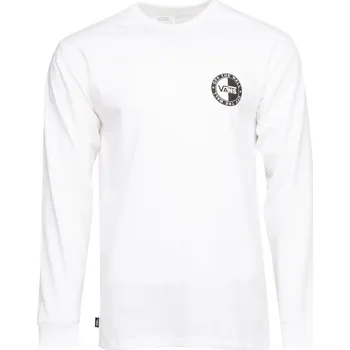 vans Pánské triko off the wall slanted checker ls white