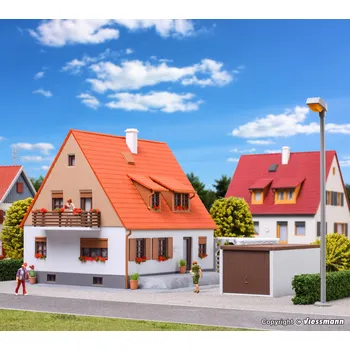 Modelová železnice Rodinný domek s terasou a garáží H0 - Kibri 38748