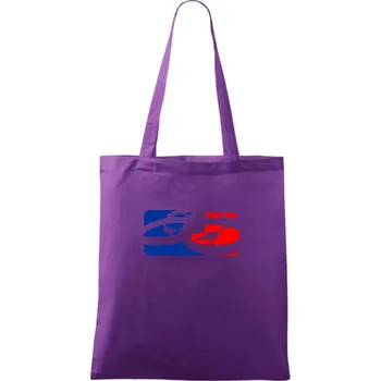 Dron obdélník - Taška bavlněná - 42 x 38 cm ( Fialová )