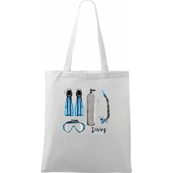 Diving elements - Taška bavlněná - 42 x 38 cm ( Bílá )