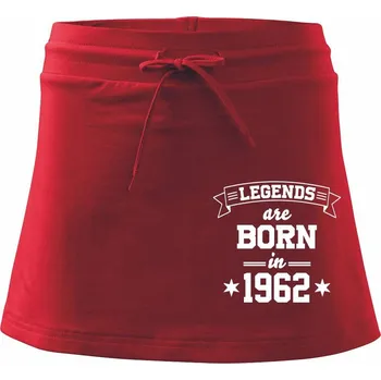 Dámská sukně Legends are born in 1962 - Sportovní sukně - two in one - XS ( Červená )