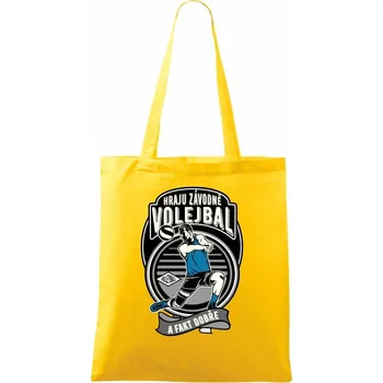 Nákupní taška Hraju závodně volejbal a fakt dobře - Taška bavlněná - 42 x 38 cm ( Žlutá )