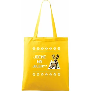 Jdeme na jeleny - Taška bavlněná - 42 x 38 cm ( Žlutá )