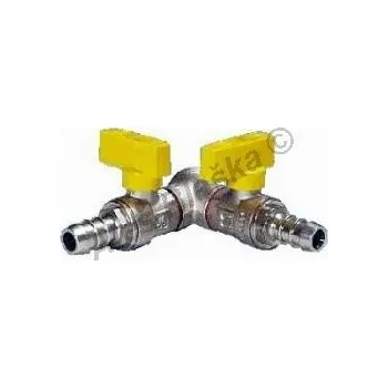 Vodovodní kohout Kulový kohout (ventil) dvojitý vzorkovací na plyn motýl (plynový) - 3/8"x14 076VZK