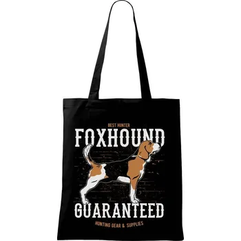 Dog foxhound - Taška bavlněná - 42 x 38 cm ( Černá )