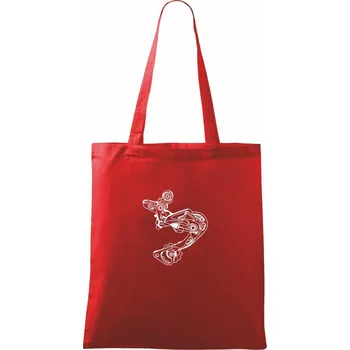 Nákupní taška Cyclo přehazovačka - Taška bavlněná - 42 x 38 cm ( Červená )