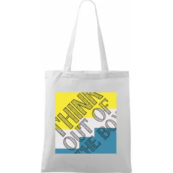 Nákupní taška Think out of the box - Taška bavlněná - 42 x 38 cm ( Bílá )