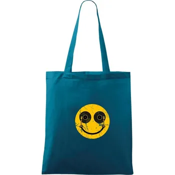 DJ smile - Taška bavlněná - 42 x 38 cm ( Petrolejová )