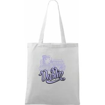 Dublin Ireland Lettering - Taška bavlněná - 42 x 38 cm ( Bílá )