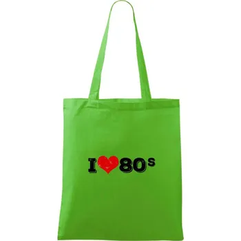 I love 80s - Taška bavlněná - 42 x 38 cm ( Apple Green )
