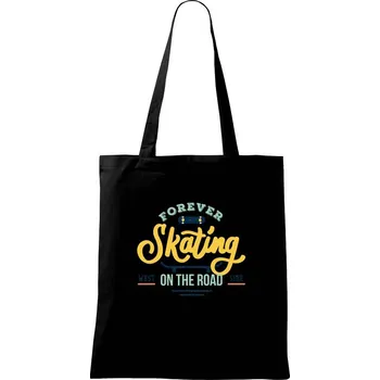 Forever skateing on the road - Taška bavlněná - 42 x 38 cm ( Černá )
