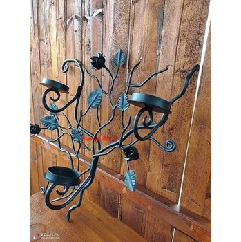 Svícen Kovaná dekorace na zeď 34