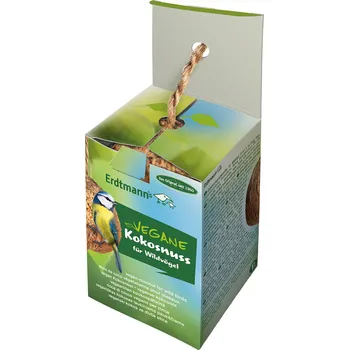 Krmivo pro ptáka Erdtmann's veganský kokosový ořech (3 otvory)