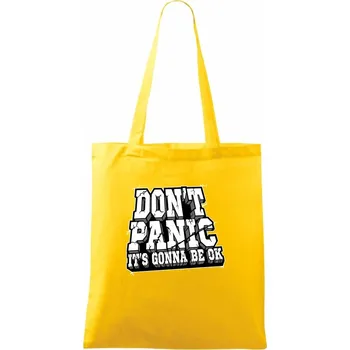 Don't panic kámen - Taška bavlněná - 42 x 38 cm ( Žlutá )