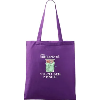 Jsem horolezkyně vylezla jsem z postele - Taška bavlněná - 42 x 38 cm ( Fialová )