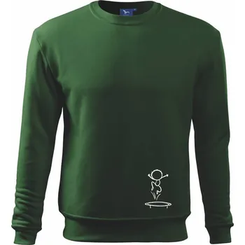 Chlapecké tričko Trampolínky postavička - Mikina Essential dětská - 158 cm/12 let ( Lahvově zelená )