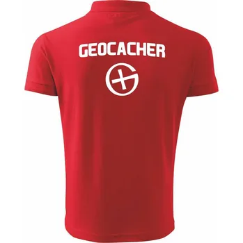 Pánská košile Geocacher point - Polokošile pánská Pique Polo 203 - M ( Červená )