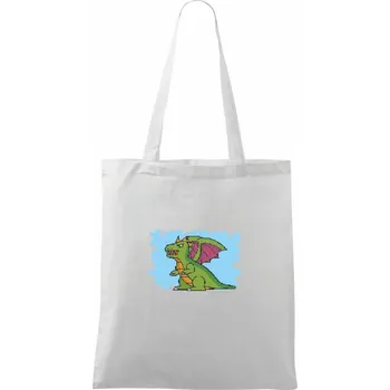 Gamer - stará hra - drak - Taška bavlněná - 42 x 38 cm ( Bílá )