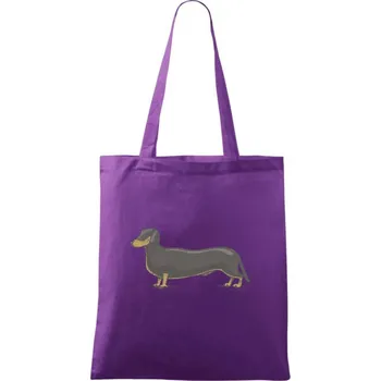 Vintage Jezevčík - Taška bavlněná - 42 x 38 cm ( Fialová )