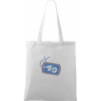 40 na krku - Taška bavlněná - 42 x 38 cm ( Bílá )