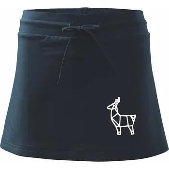 Dámská sukně Geometrire - paroháč - Sportovní sukně - two in one - L ( Námořní modrá (velmi tmavá - téměř černá) )