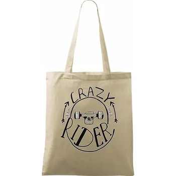Crazy skateboard rider - Taška bavlněná - 42 x 38 cm ( Naturální )