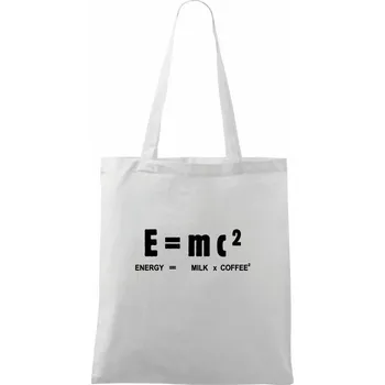 Teorie relativity mléko a káva - Taška bavlněná - 42 x 38 cm ( Bílá )