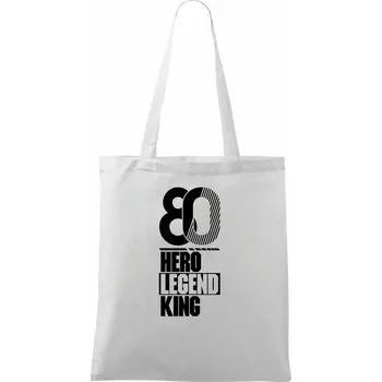Hero, Legend, King x Queen 1980 - Taška bavlněná - 42 x 38 cm ( Bílá )