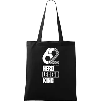 Hero, Legend, King x Queen 1962 - Taška bavlněná - 42 x 38 cm ( Černá )