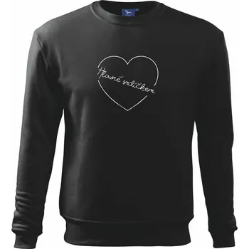 Chlapecké tričko Hlavně srdíčkem - Mikina Essential dětská - 158 cm/12 let ( Černá )