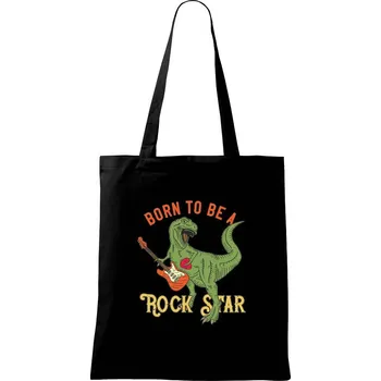 Nákupní taška Rockstar T-rex - Taška bavlněná - 42 x 38 cm ( Černá )