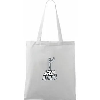 Jsem klikař - Taška bavlněná - 42 x 38 cm ( Bílá )
