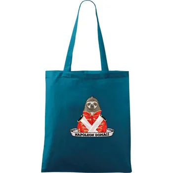 Nákupní taška Napoleon domácí lenochod - Taška bavlněná - 42 x 38 cm ( Petrolejová )