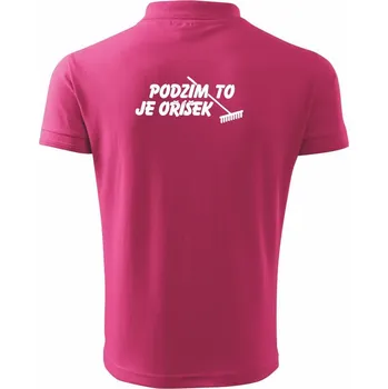Pánská košile Podzim to je oříšek - Polokošile pánská Pique Polo 203 - 3XL ( Purpurová )