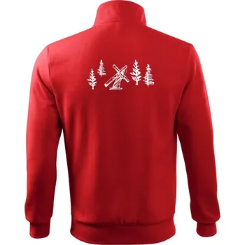Pánská mikina Ježíš s křížem - Mikina bez kapuce Adventure - 3XL ( Červená )