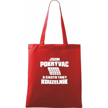 Nákupní taška Pokrývač kouzelník - Taška bavlněná - 42 x 38 cm ( Červená )