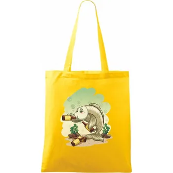 Opilá ryba - Taška bavlněná - 42 x 38 cm ( Žlutá )