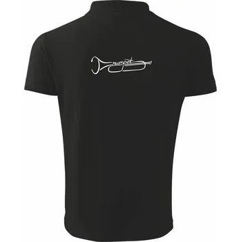 Pánská košile Trumpet nápis - Polokošile pánská Pique Polo 203 - S ( Černá )