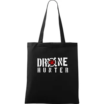 Nákupní taška Drone hunter - Taška bavlněná - 42 x 38 cm ( Černá )