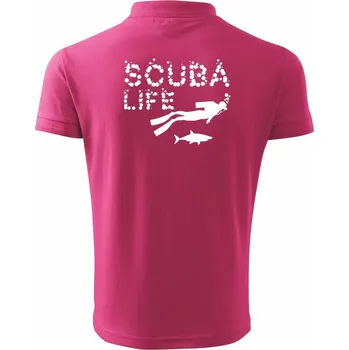 Pánská košile Scuba life - Polokošile pánská Pique Polo 203 - S ( Purpurová )