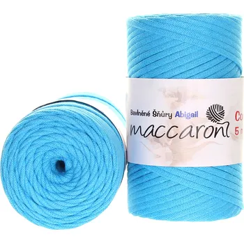 Příze Maccaroni Bavlněné šňůry 5 mm tyrkysová 606