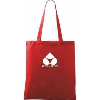 Nákupní taška Jsme v prdeli - Taška bavlněná - 42 x 38 cm ( Červená )