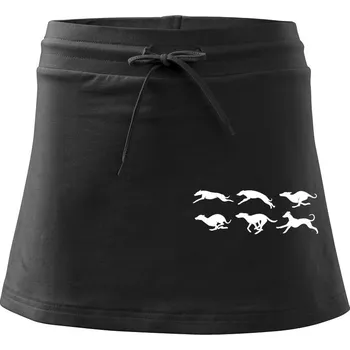 Dámská sukně Chrt Pohyb - Sportovní sukně - two in one - L ( Černá )