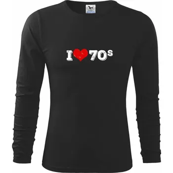 Chlapecké tričko I love 70s - Triko dětské Long Sleeve - 134 cm/8 let ( Černá )