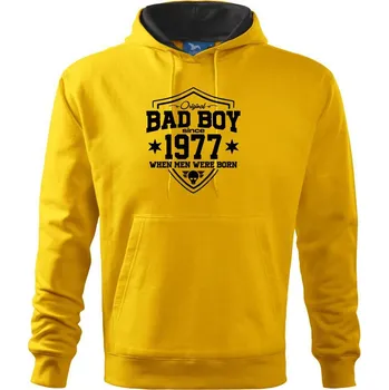 Pánská mikina Bad boy since 1977 - Mikina pánská Cape s kapucí - 2XL ( Žlutá )
