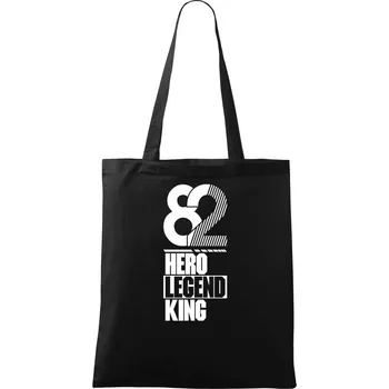 Hero, Legend, King x Queen 1982 - Taška bavlněná - 42 x 38 cm ( Černá )