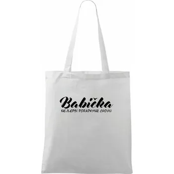 Babička - nejlepší poradkyně chovu - Taška bavlněná - 42 x 38 cm ( Bílá )