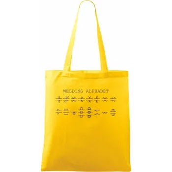Svářeč - Welding alphabet - Taška bavlněná - 42 x 38 cm ( Žlutá )