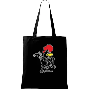 Zarostlý kohout - Taška bavlněná - 42 x 38 cm ( Černá )